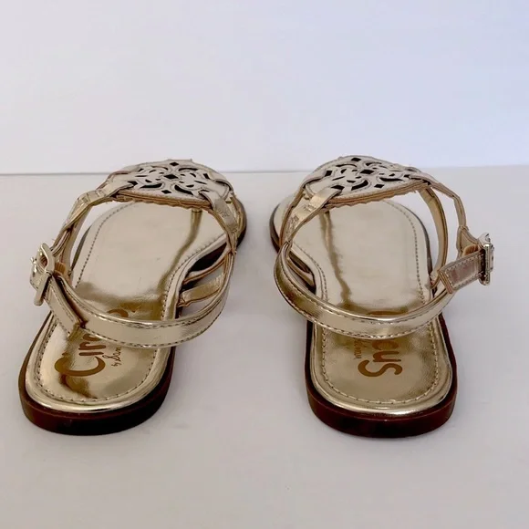 Circus by Sam Edelman Clarissa Caylie Gold Ankle-Strap Sandal Size 4 NIB - Picture 4 of 6